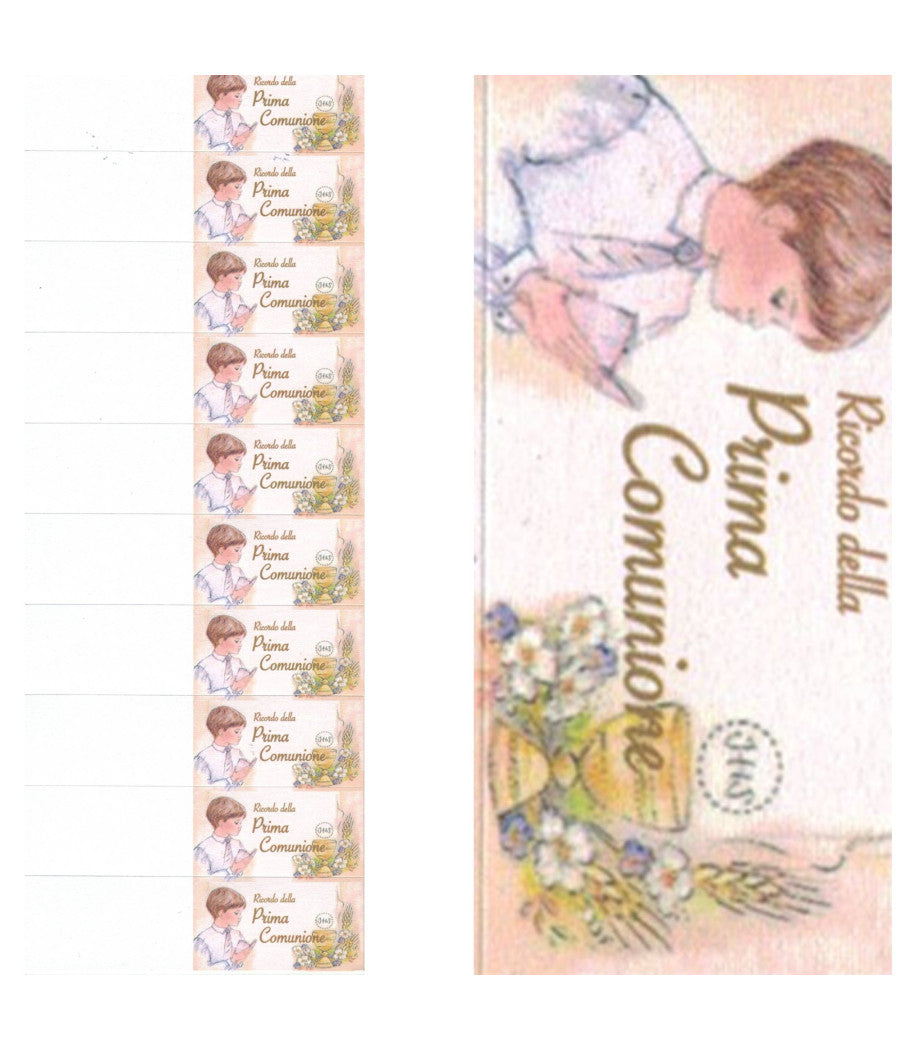 Bigliettini Per Bomboniere Prima Comunione Bambino Calice E Ostia Pretagliati         