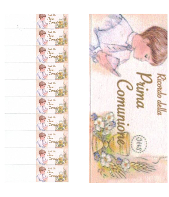 Bigliettini Per Bomboniere Prima Comunione Bambino Calice E Ostia Pretagliati         