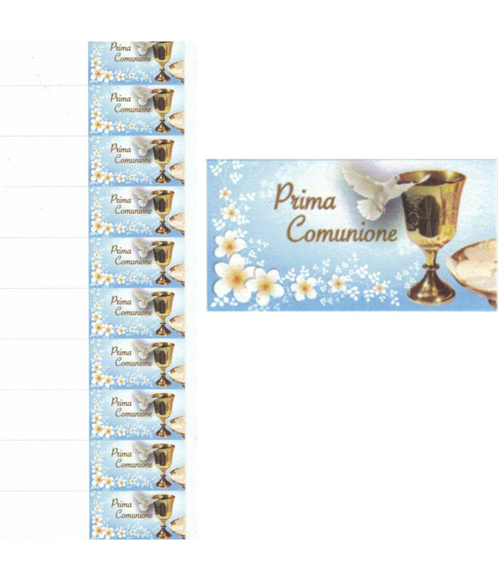 Bigliettini Per Bomboniere Prima Comunione Bambino Calice Ostia Pretagliati         
