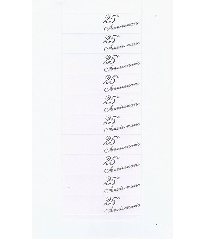 Bigliettini Perr Bomboniere 25 Anniversario Matrimonio Nozze Argento Pretagliati         