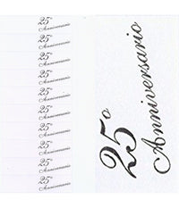 Bigliettini Perr Bomboniere 25 Anniversario Matrimonio Nozze Argento Pretagliati         