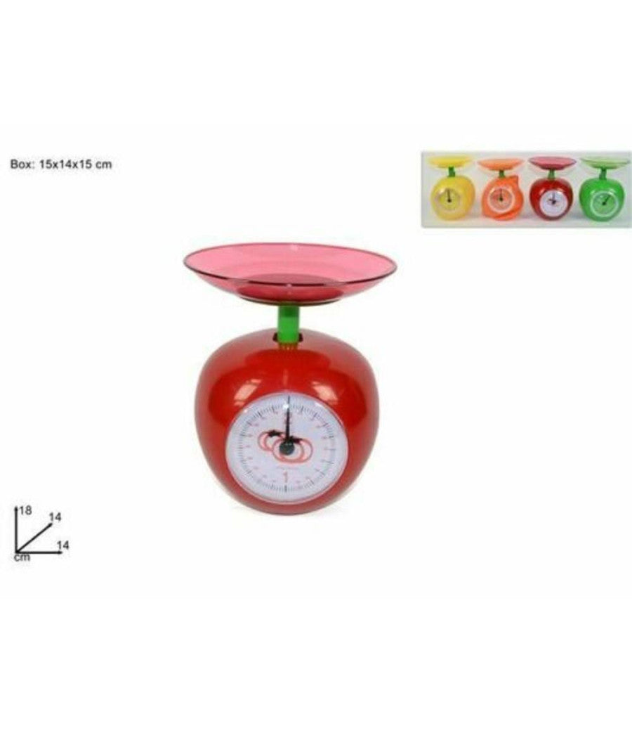 Bilancia Da Cucina Con Vaschetta Analogica Fino A 2 Kg Colorata Pesa Alimenti         