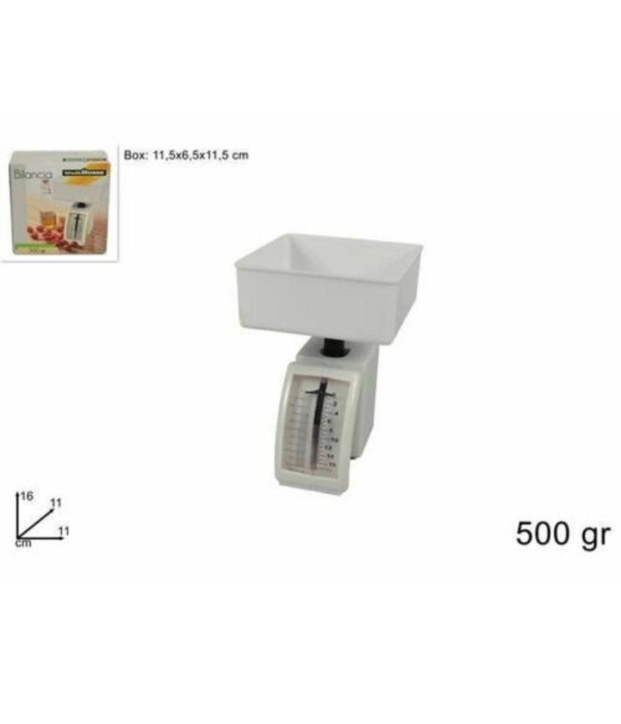 Bilancia Da Cucina Con Vaschetta Analogica Fino A 500 Grammi Alimenti Cibo         