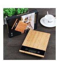 Bilancia Da Cucina Digitale Di Precisione Pesa 1gr/5 Kg Tara Piatto Legno         