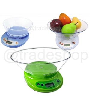 Bilancia Da Cucina Digitale Elettronica Di Precisione Pesa Da 1 Gr A 5 Kg Tara         