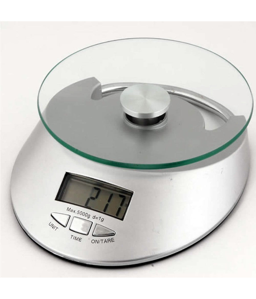 Bilancia Da Cucina Digitale Precisione Da 1gr A 5kg Con Ripiano In Vetro Qe-ke-4         