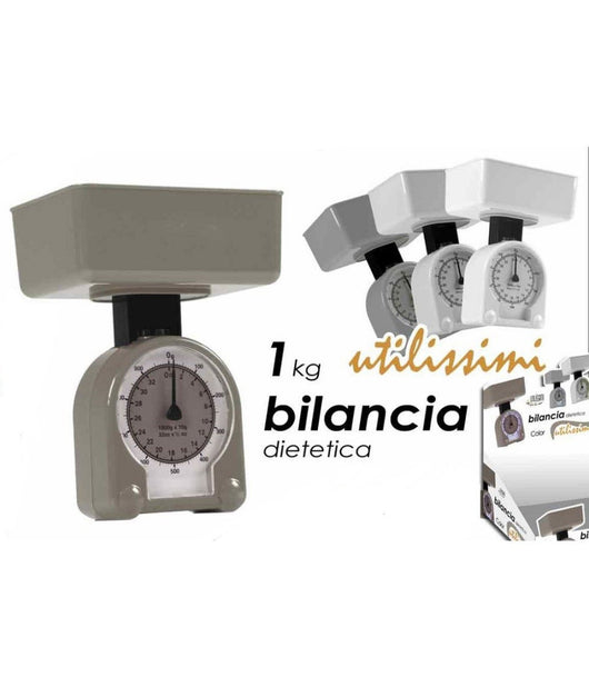 Bilancia Dietetica Cucina Analogica 1kg Pesa Alimenti Piatto Vari Colori 684005         