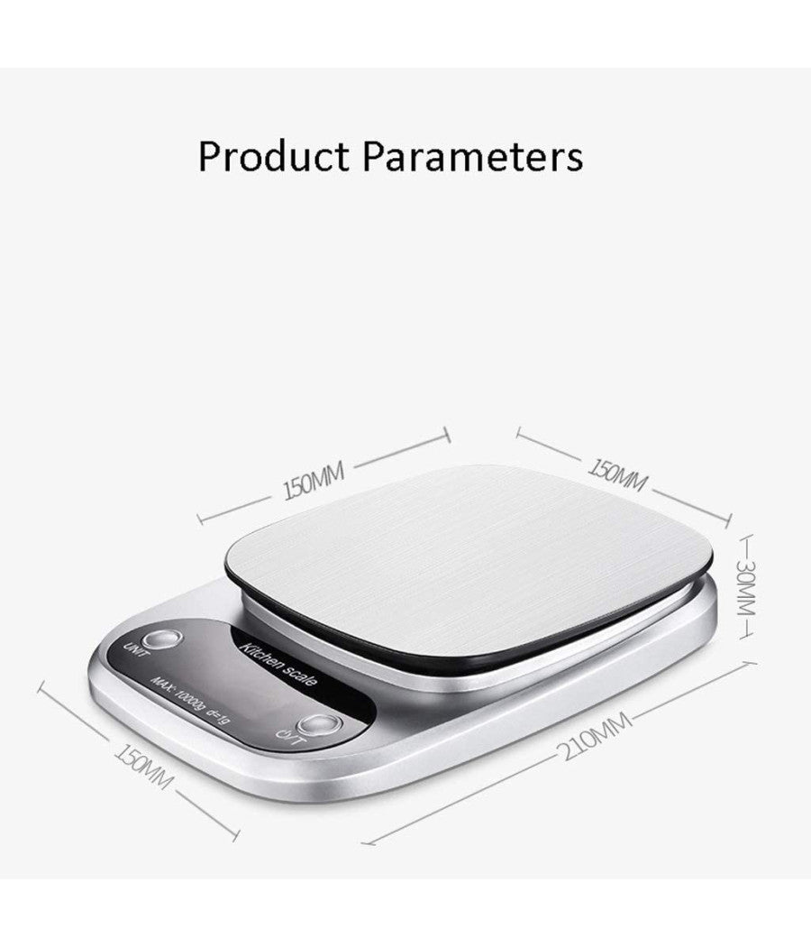 Trade Shop - Bilancia Digitale Accessorio Per Cucina Casa Elettronica Q-c305 Pesa Alimenti -