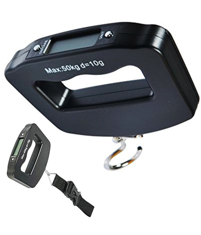 Bilancia Digitale Con Fascia Max 50kg Pesa Bagagli Mano Valigie Portatile         