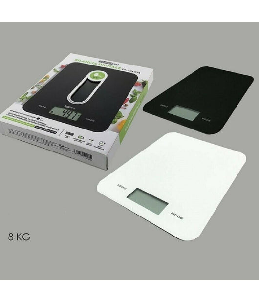 Bilancia Digitale Da Cucina A Batteria 8kg Display Lcd Luminoso 2 Colori 580002         