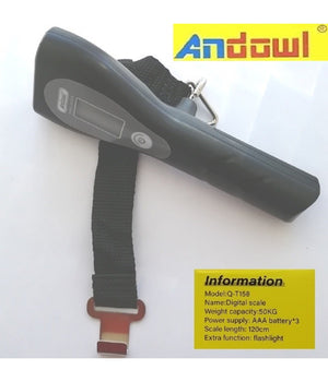 Bilancia Digitale Portatile Per Bagagli Fino A 50kg Metro Torcia Display Q-t158         