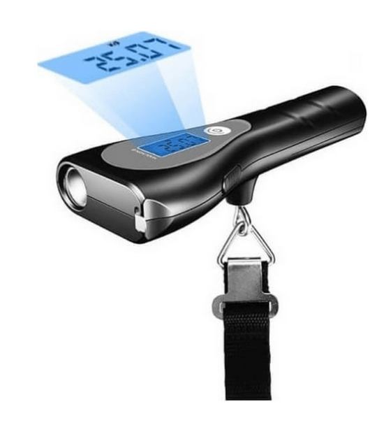 Bilancia Digitale Portatile Per Bagagli Fino A 50kg Metro Torcia Display Q-t158         