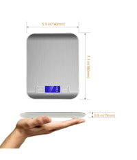 Bilancia Elettronica Digitale Da Cucina Digitale In Acciaio Inossidabile Max 5kg         