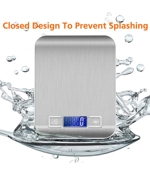 Bilancia Elettronica Digitale Da Cucina Digitale In Acciaio Inossidabile Max 5kg         