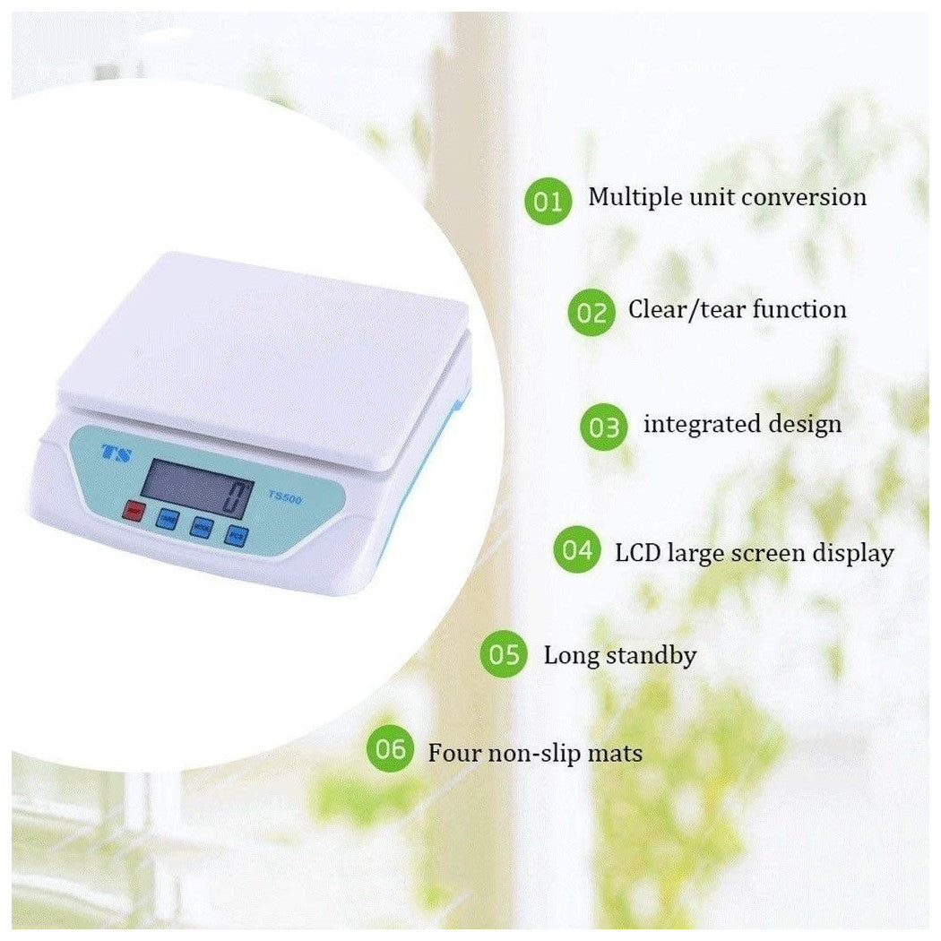 Trade Shop - Bilancia Elettronica Digitale Professionale Min 1 Gr Max 25kg Cucina Laboratorio -