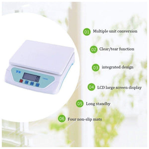 Trade Shop - Bilancia Elettronica Digitale Professionale Min 1 Gr Max 25kg Cucina Laboratorio -