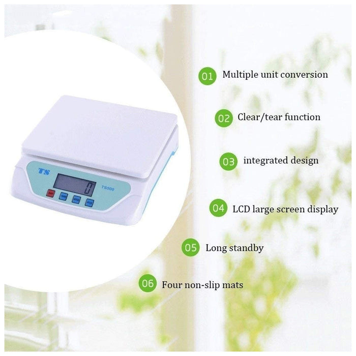 Trade Shop - Bilancia Elettronica Digitale Professionale Min 1 Gr Max 25kg Cucina Laboratorio -