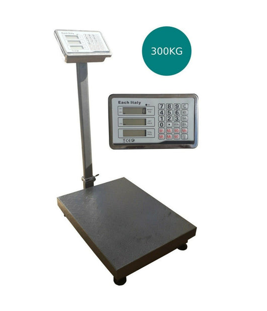 Bilancia Industriale Da Terra Con Piattaforma Display Digitale Peso 300 Kg         