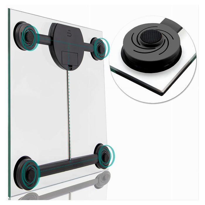 Trade Shop - Bilancia Pesapersone Digitale Ultrasottile In Vetro Pesa Persone Max. 180 Kg -