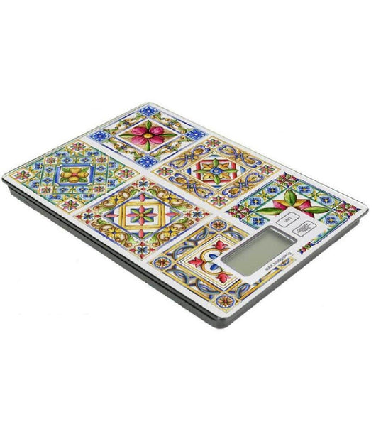 Bilancia Portatile Da Cucina Digitale Max. 5kg 22x15x1,5cm Decoro Mosaico 828508         