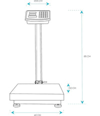 Bilico Bilancia Digitale 500 Kg Piattaforma Elettronica Display Lcd Bascula         