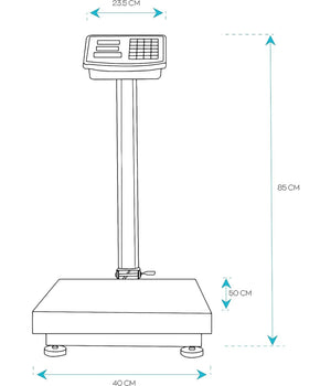 Bilico Bilancia Digitale 500 Kg Piattaforma Elettronica Display Lcd Bascula         