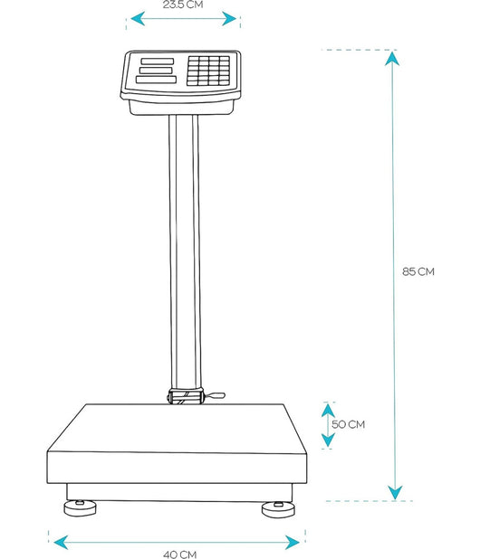 Bilico Bilancia Digitale 500 Kg Piattaforma Elettronica Display Lcd Bascula         