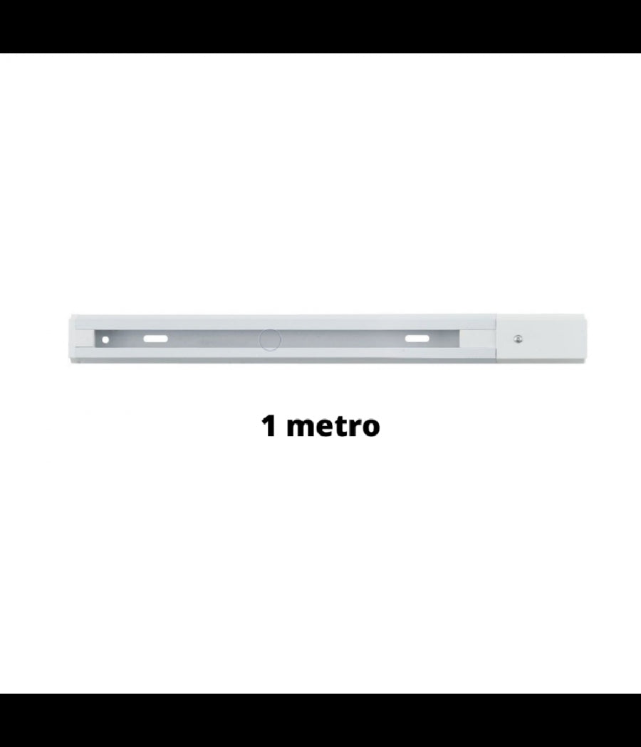 Binario 1mt Elettrificato 2 Poli Rinforzato Monofase Bianco Faro Pista-b Bina-b         