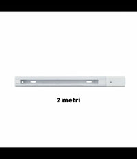 Binario 2mt Elettrificato 2poli Rinforzato Monofase Bianco Faro A Pista Pista-2b         