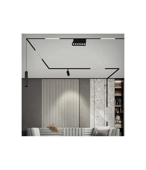 Binario Magnetico Nero 2mt 48v Da Incasso Per Faretti Led Con Copertura Tk670-2m         