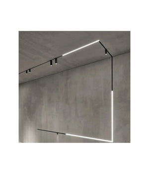 Binario Magnetico Nero 2mt 48v Da Incasso Per Faretti Led Con Copertura Tk670-2m         