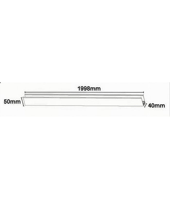 Binario Magnetico Nero 2mt 48v Da Incasso Per Faretti Led Con Copertura Tk670-2m         