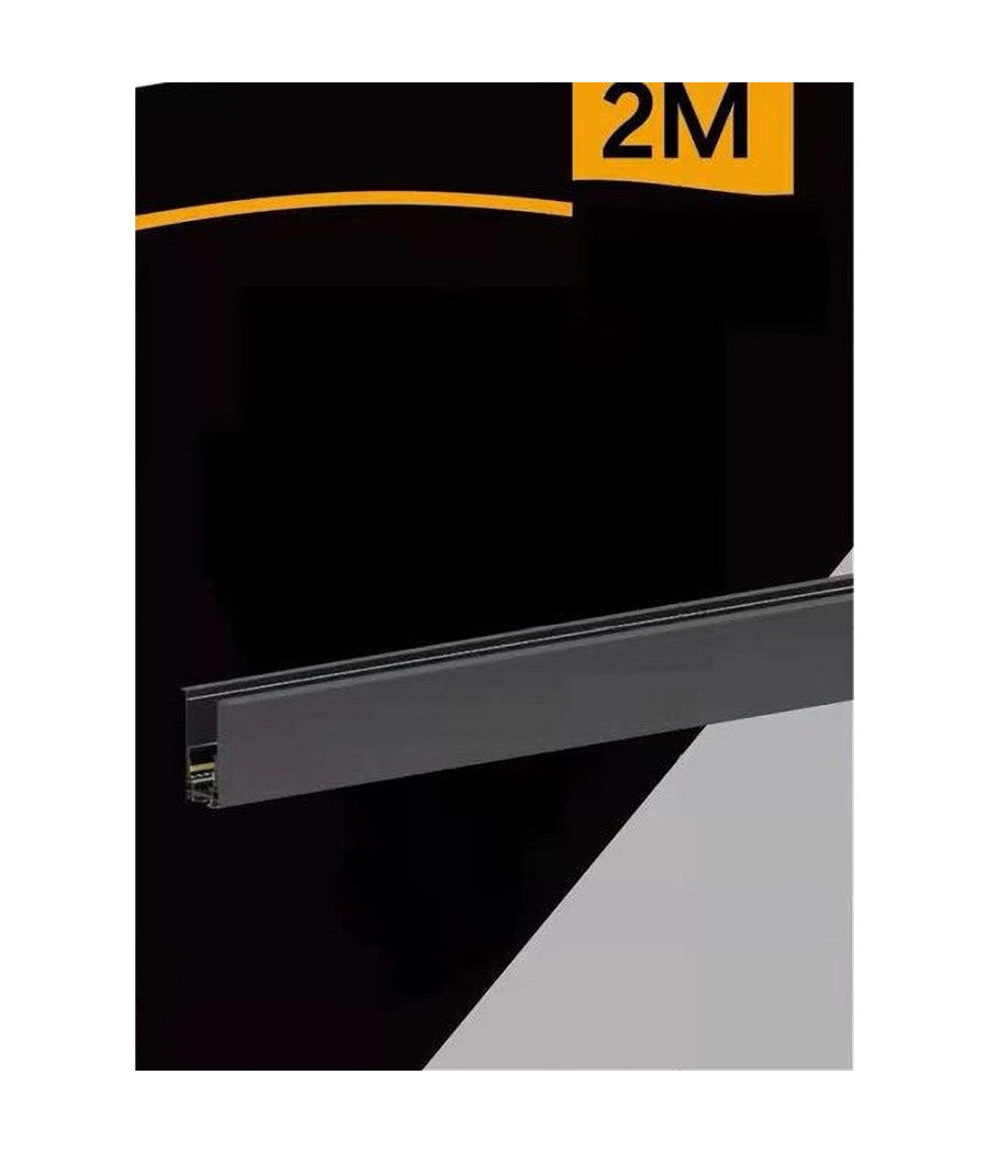 Binario Magnetico Nero 2mt 48v Da Incasso Per Faretti Led Con Copertura Tk670-2m         