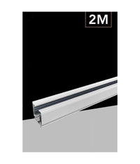 Binario Trifase Bianco Nero Da 2 Metri Sistema Di Illuminazione Faretto Gf016-2m  Bianco       