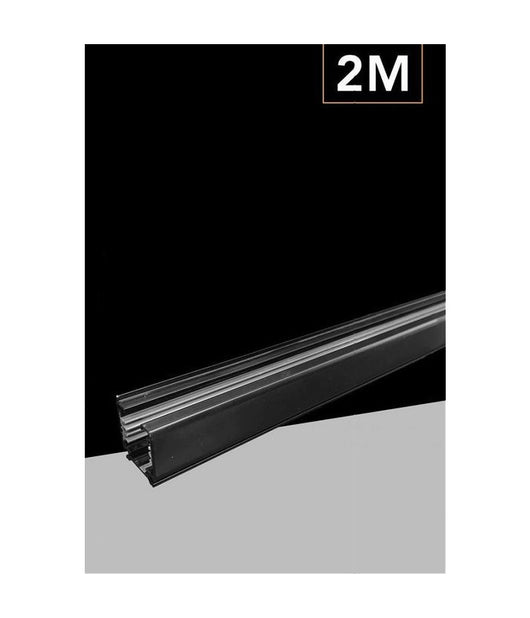 Binario Trifase Bianco Nero Da 2 Metri Sistema Di Illuminazione Faretto Gf016-2m         