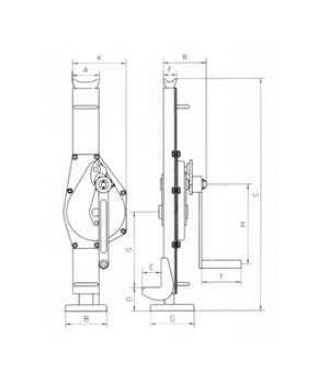 Binda Meccanica A Manovella Novamach Portata Crick Sollevamento         Kg. 1500