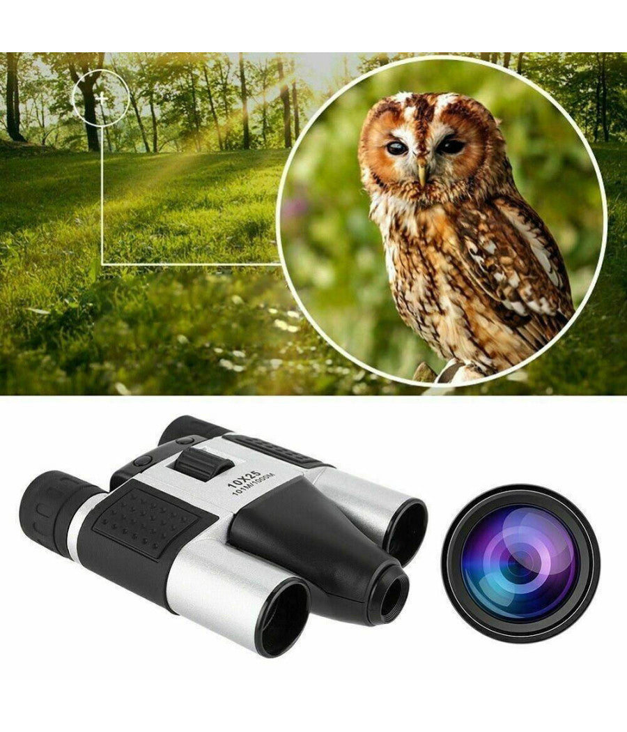 Binocolo Con Fotocamera Digitale Telescopio Tf Microsd 10x25 Dt08 1.3mp Cmos         