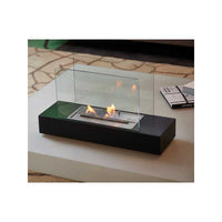 Biocamino da tavolo Cremona Nero 1,5 kW – bruciatore 1 L, doppio vetro, design compatto – Tecno Air System