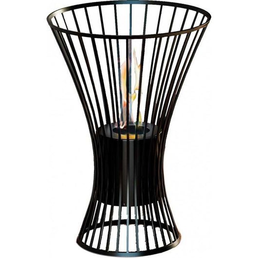 Biocamino da tavolo York Nero 0,5 kW – portatile, compatto, vetro protettivo – Tecno Air System