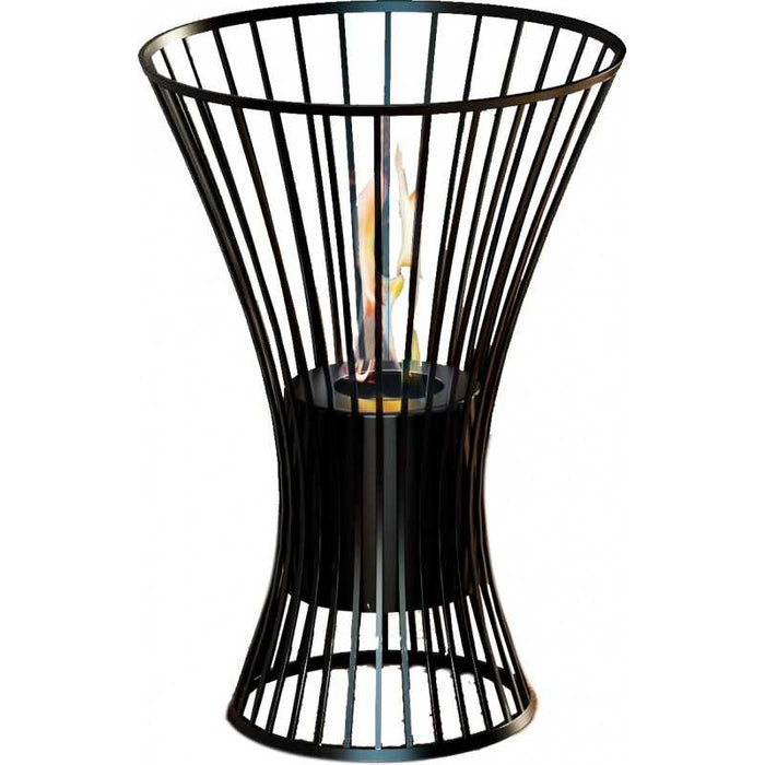 Biocamino da tavolo York Nero 0,5 kW – portatile, compatto, vetro protettivo – Tecno Air System