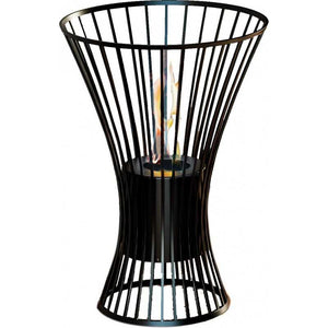 Biocamino da tavolo York Nero 0,5 kW – portatile, compatto, vetro protettivo – Tecno Air System