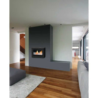 Biocamino parete / incasso Treviso 2,5 kW – bruciatore 1,9 L, vetro temperato, acciaio verniciato – Tecno Air System