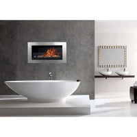 Biocamino parete / incasso Verona bianco 3 kW – vetro temperato, bruciatore 2,9 L regolabile – Tecno Air System