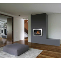 Biocamino parete / incasso Verona bianco 3 kW – vetro temperato, bruciatore 2,9 L regolabile – Tecno Air System