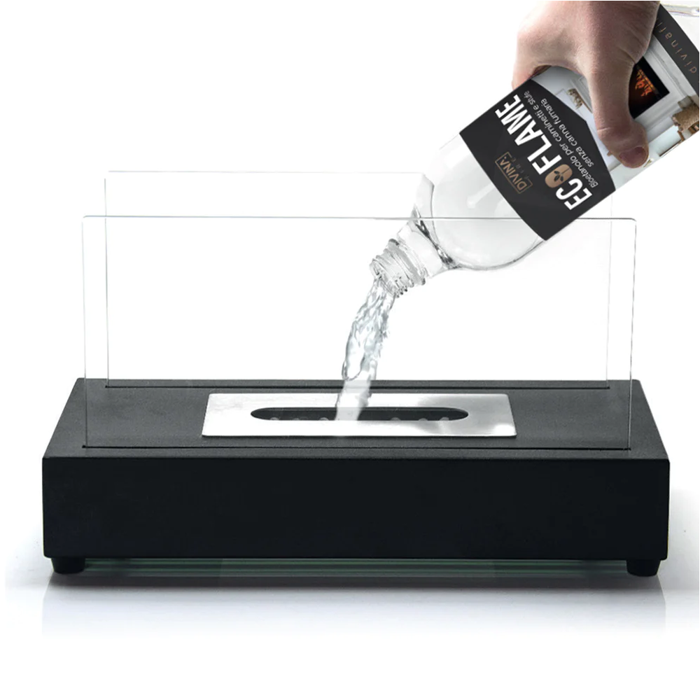 Bioetanolo combustibile liquido confezione da 12lt inodore e incolore per biocamini