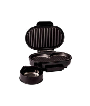 Bistecchiera Elettrica Doppia Piastra Antiaderente 750w Tostiera Omelette Tonda         