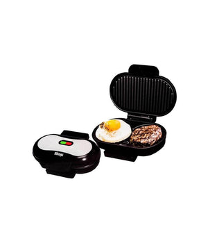 Bistecchiera Elettrica Doppia Piastra Antiaderente 750w Tostiera Omelette Tonda         