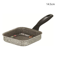 Trade Shop - Bistecchiera Quadrata In Alluminio Antiaderente Antigraffio Da 14,5/23,5 Cm Con Manico -