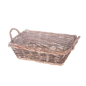 Set 2 Cesti Rettangolari in Vimini con Manici Larghezza 54 cm