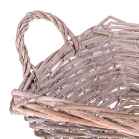 Set 2 Cesti Rettangolari in Vimini con Manici Larghezza 54 cm